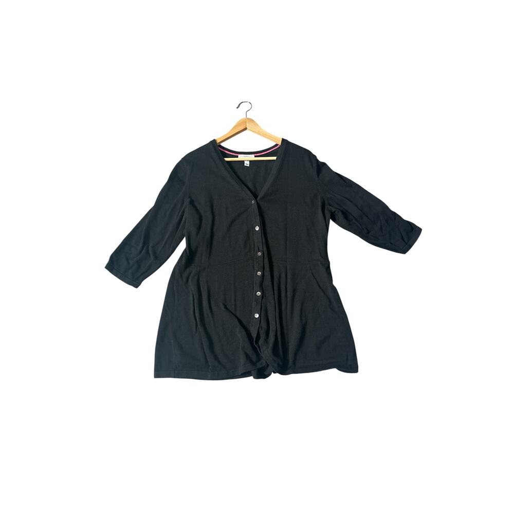 Isaac Mizrahi Live! Black Cardigan Sweater‎ XL